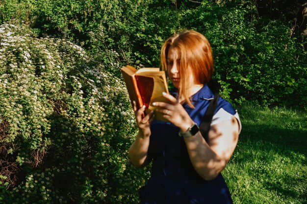 woman reading on picnic