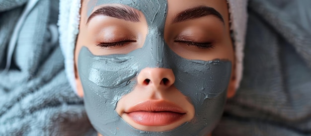 Woman Receiving Facial Mask