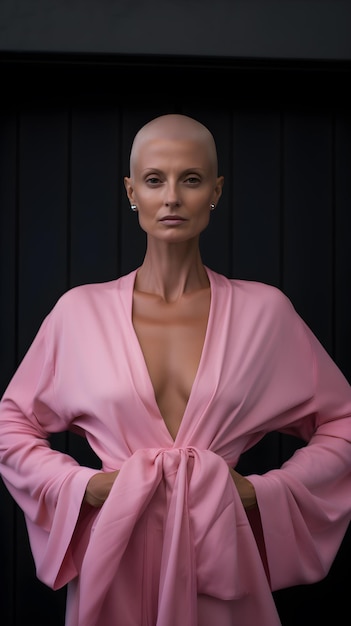 Photo woman recovering after breast cancer