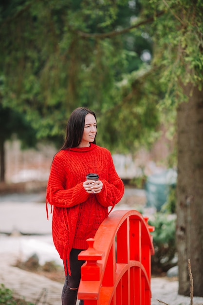 Woman relaxing in the forest