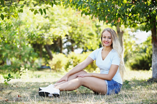 Woman relaxing in the park