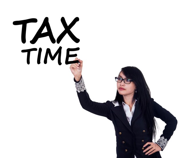 Woman remind the time to pay tax duty