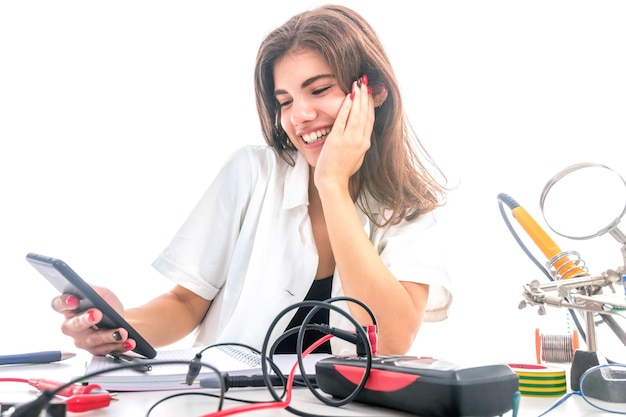 Woman Repairing Computer Part, Service Center, Electronics Repair Service