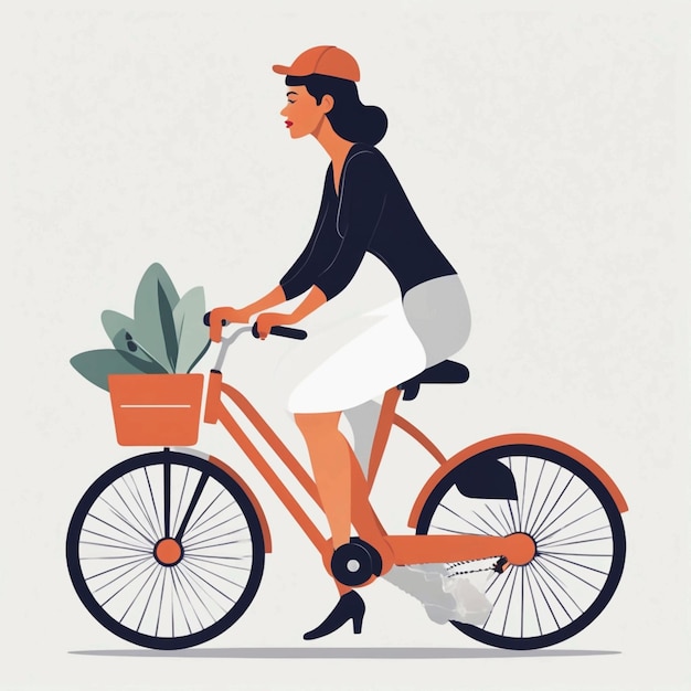 woman riding bicycle