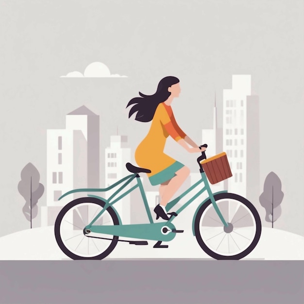 woman riding bicycle