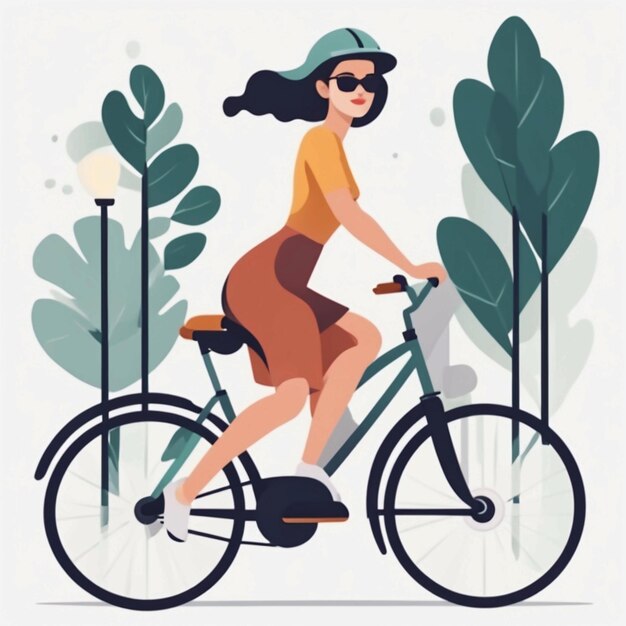 woman riding bicycle