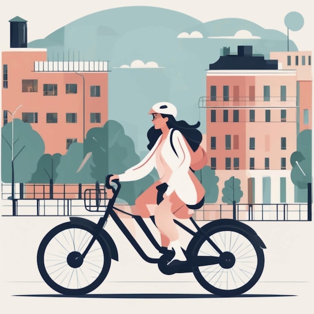 woman riding bicycle