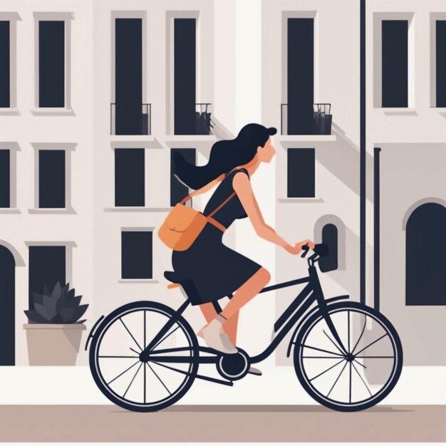 woman riding bicycle