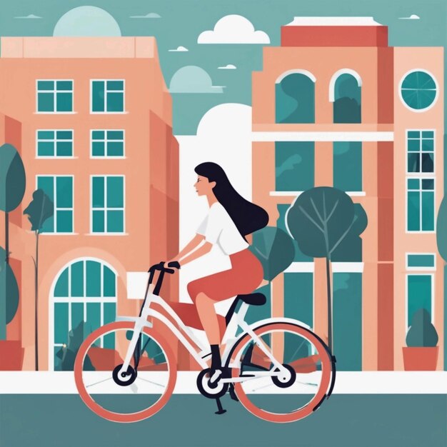 woman riding bicycle