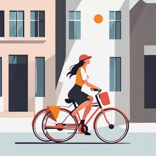 woman riding bicycle