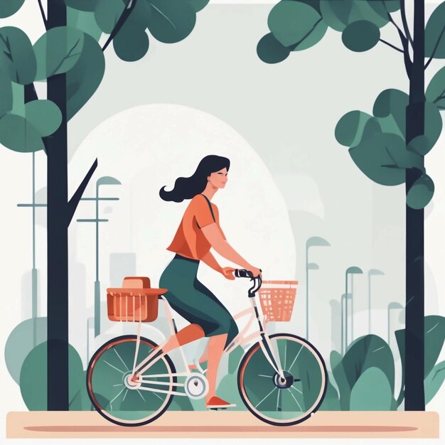 woman riding bicycle