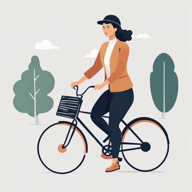 woman riding bicycle