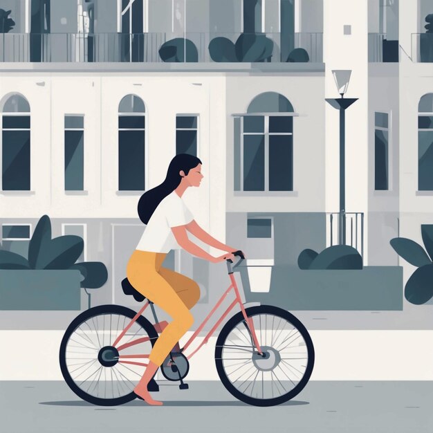 woman riding bicycle