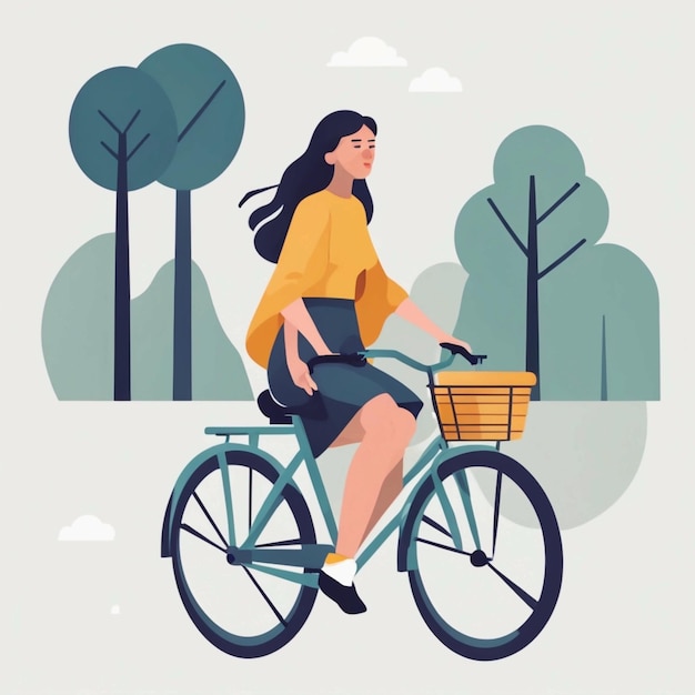 woman riding bicycle