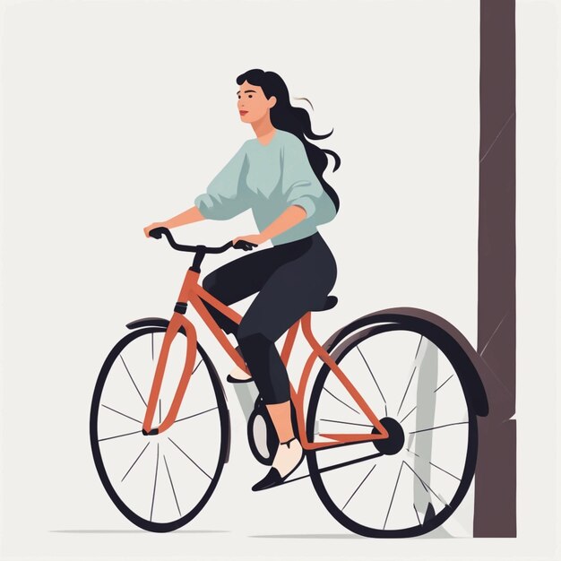 woman riding bicycle