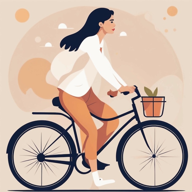 woman riding bicycle