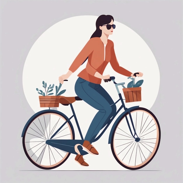 woman riding bicycle