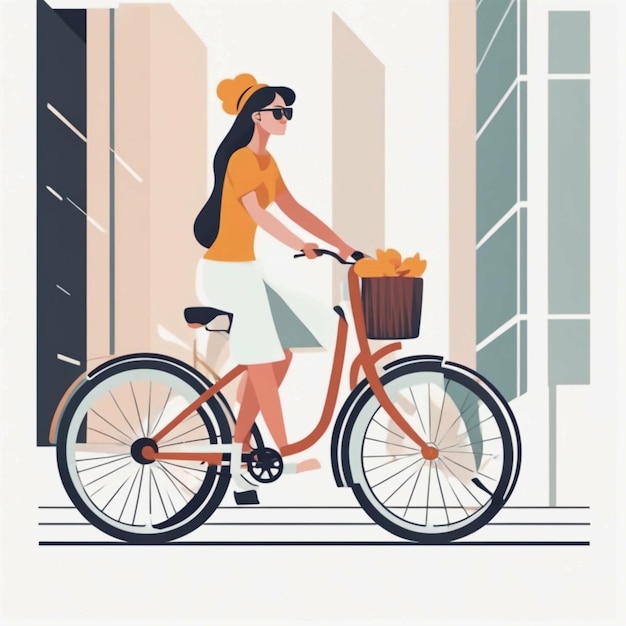 woman riding bicycle