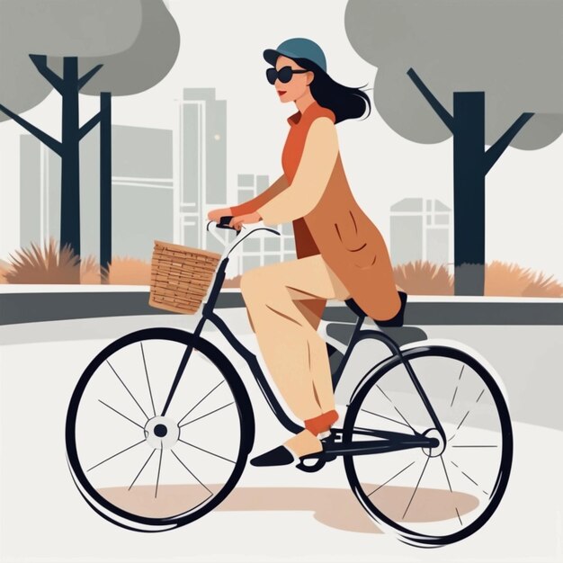 woman riding bicycle