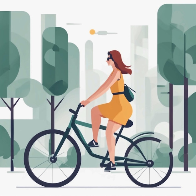 woman riding bicycle