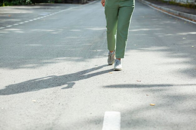 Woman in road