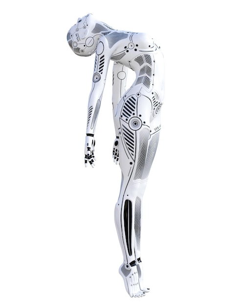 Woman robot Metal droid Artificial Intelligence