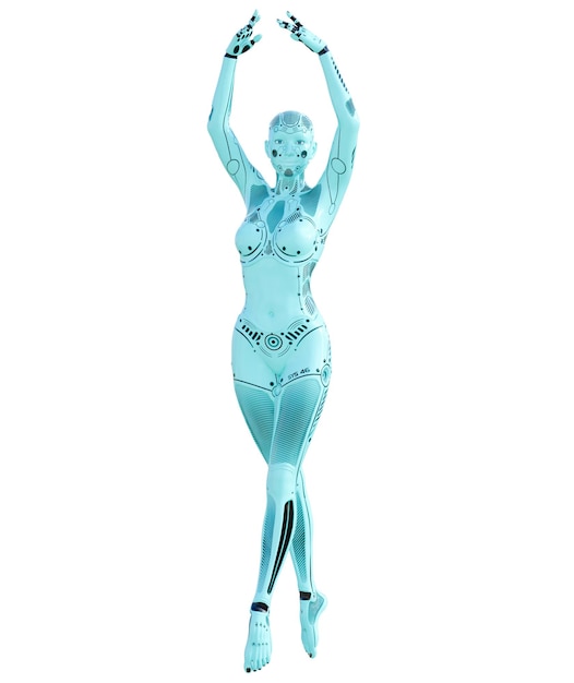 Woman robot Metal droid Artificial Intelligence