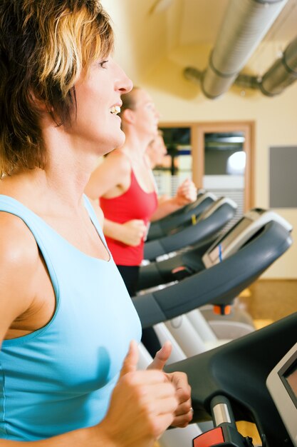 woman running at the gym