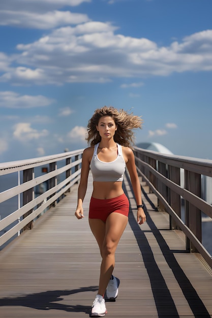 woman running