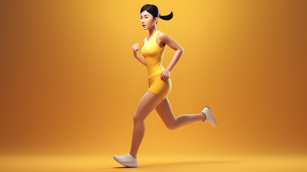 A woman running