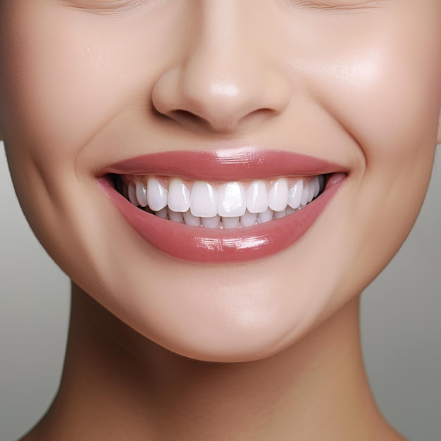 Premium AI Image | Woman's beautiful teeth with natural white smile