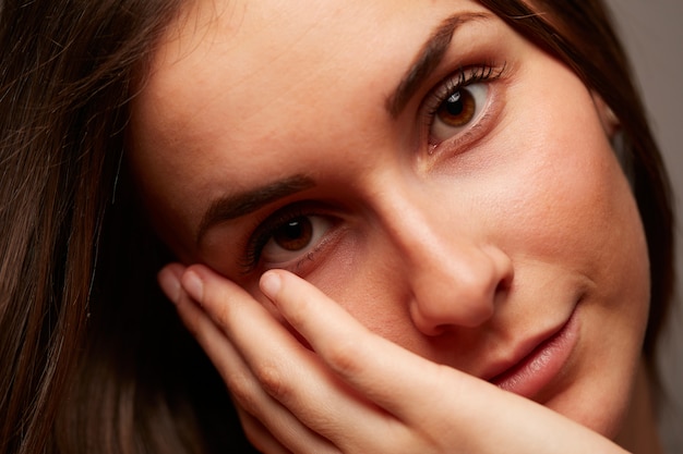 Woman's face close up