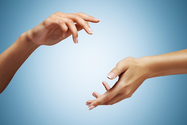 Woman's hands like holding a ball