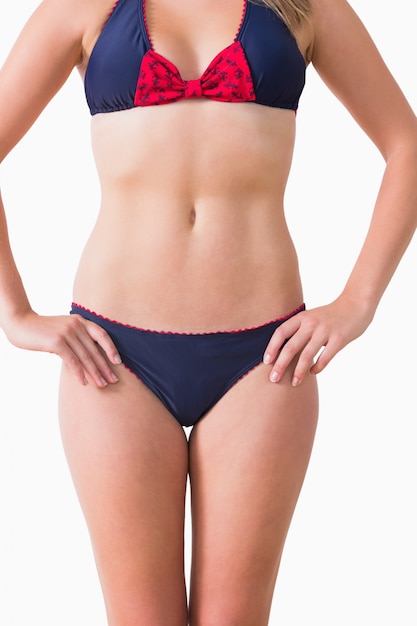 woman showing her bikini