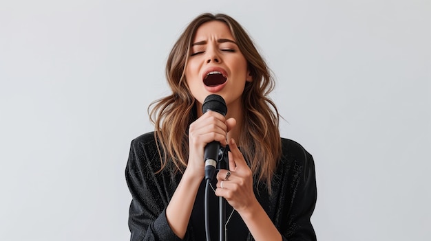 Woman singing song