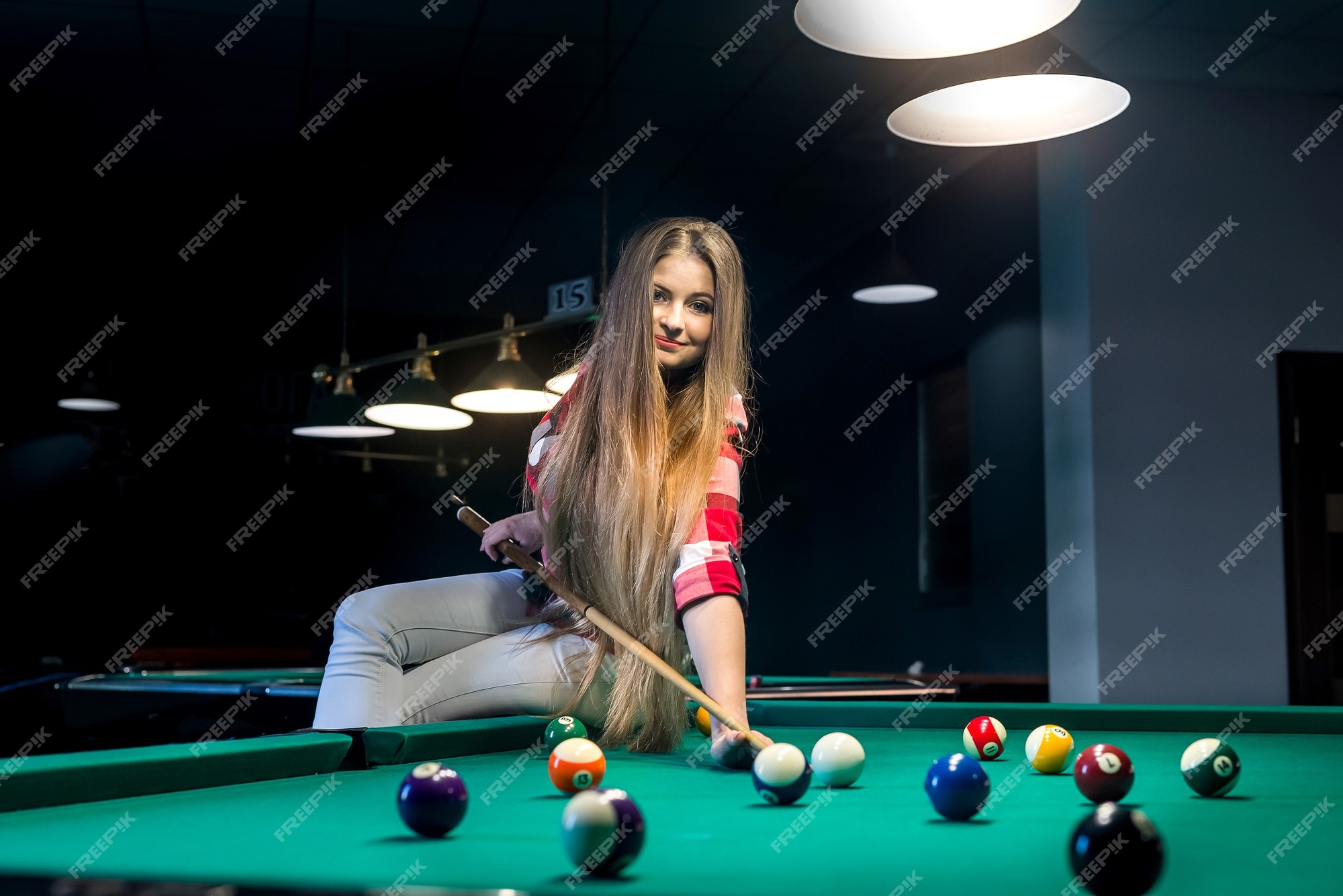 Female Billiard Stock Photos - Free Download With Trial