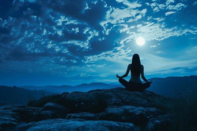 a woman sitting on top of a large rock