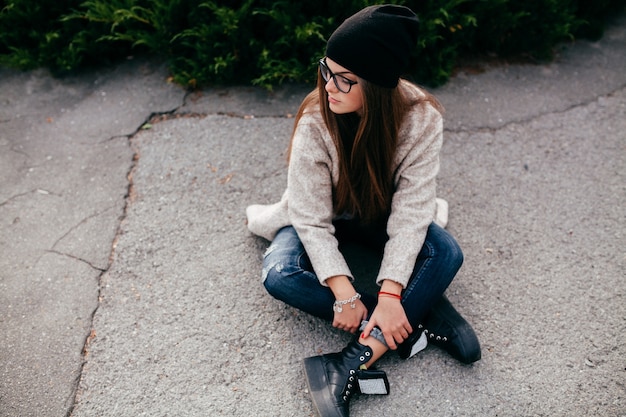 woman smart happy sunglasses fun