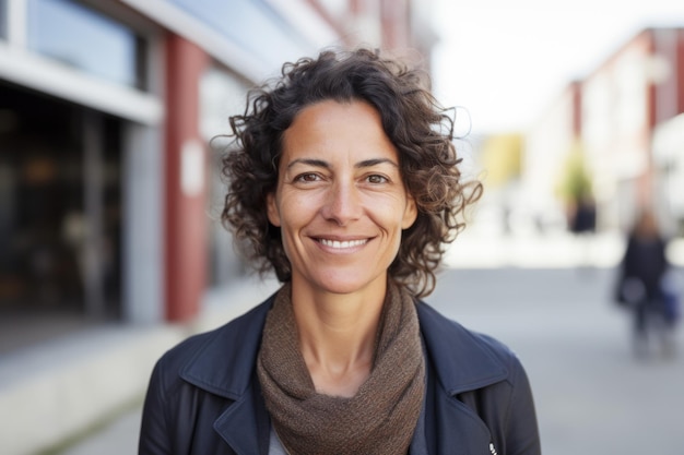 a woman smile at camera