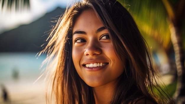 A woman smiles at the camera.