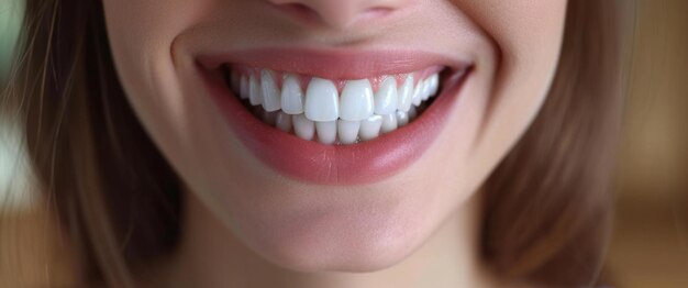 밝은 하얀 치아를 보여주며 웃는 여자