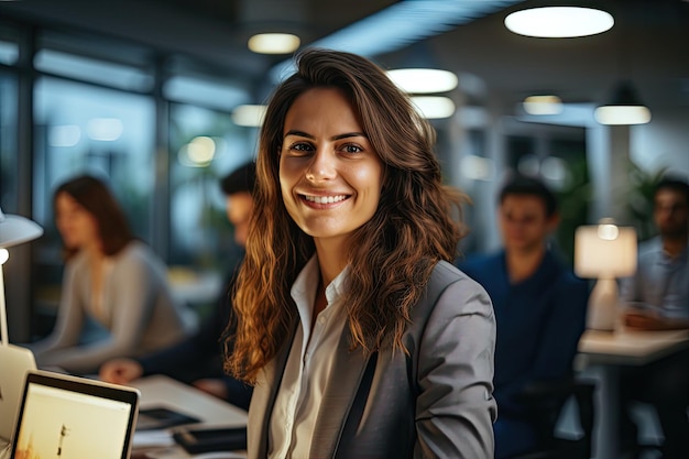 a woman smiling at camera