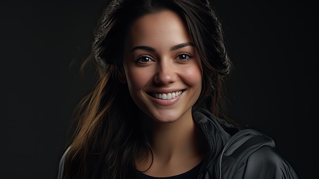 a woman smiling at camera