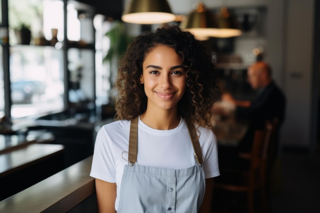 a woman smiling at camera