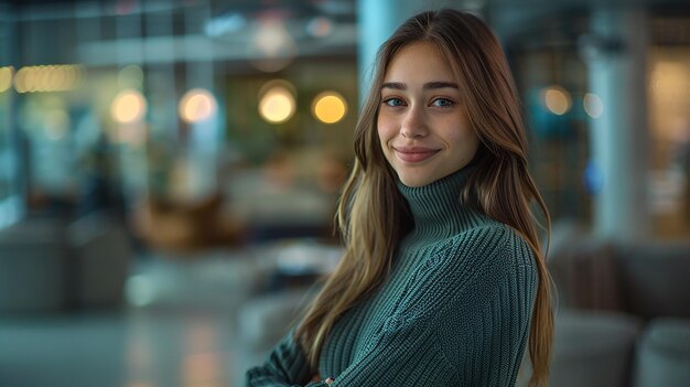 Woman Smiling Standing