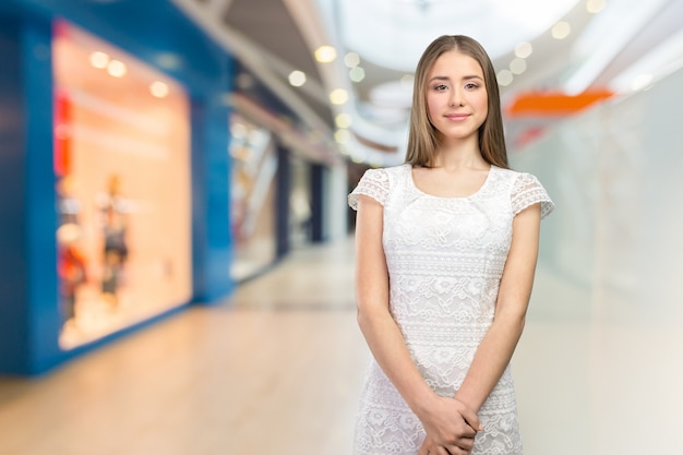 Woman smiling with perfect smile