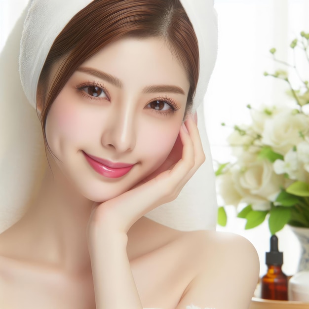 Woman in spa beauty salon