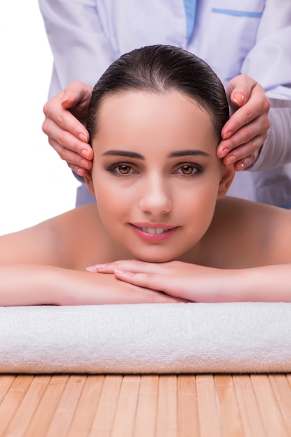 Woman in spa health concept