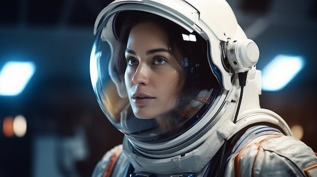 Woman in Spacesuit Gazes Into Vast Unknown Women History Day
