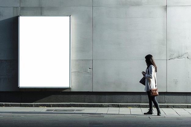 a woman standing on the side of a street